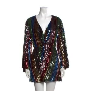 LPA Sequin Long Sleeved Mini Dress